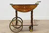 Italian Marquetry Vintage Rolling Bar, Tea or Dessert Cart (9)