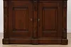 Victorian Antique Rustic Walnut China Display or Bookcase (12)