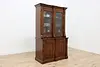 Victorian Antique Rustic Walnut China Display or Bookcase (2)