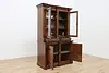 Victorian Antique Rustic Walnut China Display or Bookcase (3)