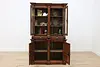 Victorian Antique Rustic Walnut China Display or Bookcase (4)