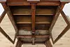 Victorian Antique Rustic Walnut China Display or Bookcase (6)