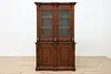 Victorian Antique Rustic Walnut China Display or Bookcase (9)