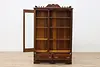 Victorian Eastlake Antique Carved Walnut Bookcase & Display (5)