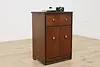 Art Deco Vintage Mahogany Chairside Bar Cabinet or End Table (2)