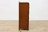 Art Deco Waterfall Vintage Walnut Tall Chest or Dresser (13)