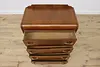 Art Deco Waterfall Vintage Walnut Tall Chest or Dresser (4)