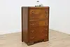 Art Deco Vintage Waterfall Highboy or Tall Chest, Broyhill (2)