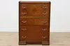 Art Deco Vintage Waterfall Highboy or Tall Chest, Broyhill (6)