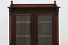 Victorian Antique Carved Walnut Bookcase or Bath Cabinet (10)