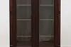 Victorian Antique Carved Walnut Bookcase or Bath Cabinet (11)