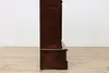 Victorian Antique Carved Walnut Bookcase or Bath Cabinet (19)