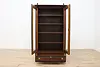 Victorian Antique Carved Walnut Bookcase or Bath Cabinet (5)