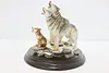 Howling Wolf Dawn Chorus Statue Vintage Sculpture, Sherwin (6)