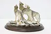 Howling Wolf Dawn Chorus Statue Vintage Sculpture, Sherwin (7)