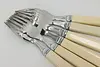 Sheffield Antique 12 Pc Forks & Knives Set, Bakelite Handles (5)