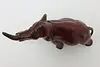 Trumpeting Elephant Vintage Red Iron Sculpture (7)