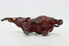 Trumpeting Elephant Vintage Red Iron Sculpture (8)