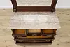 Victorian Antique 3 Pc Bedroom Set King Size Bed Marble Tops (18)