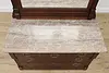 Victorian Antique 3 Pc Bedroom Set King Size Bed Marble Tops (19)