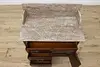 Victorian Antique 3 Pc Bedroom Set King Size Bed Marble Tops (38)