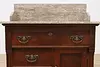 Victorian Antique 3 Pc Bedroom Set King Size Bed Marble Tops (41)