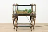 Sea Horse Aquarium Vintage Bronze & Marble Terrarium, Jewel (3)