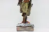 Native American Warrior Vintage Iron Sculpture, Giunta (14)