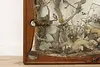 Taxidermy Antique Display Case w/ Birds & Mammals (6)