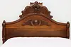 Pair of Victorian Antique Carved Walnut Twin Single Beds (3)