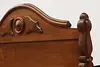 Pair of Victorian Antique Carved Walnut Twin Single Beds (9)