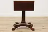 Empire Antique Mahogany Nightstand End Lamp Table, Paw Feet (13)