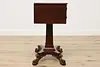 Empire Antique Mahogany Nightstand End Lamp Table, Paw Feet (14)