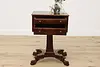 Empire Antique Mahogany Nightstand End Lamp Table, Paw Feet (4)