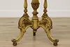 French Design Antique Carved Lamp Hall Side Table, Marquetry (17)