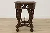 Swan Sculpture Antique Lamp Table Hall Console, Black Marble (14)