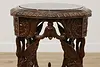 Swan Sculpture Antique Lamp Table Hall Console, Black Marble (15)