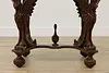 Swan Sculpture Antique Lamp Table Hall Console, Black Marble (7)