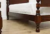 Pair of Georgian Design Vintage Twin Poster Beds, Pineapples (12)