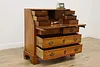 Swedish Antique 1820 Oak & Inlay Office Secretary Desk (5)