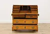 Swedish Antique 1820 Oak & Inlay Office Secretary Desk (7)