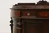 Tudor Design Antique Rosewood & Walnut Demilune Bar Rockford (11)