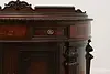 Tudor Design Antique Rosewood & Walnut Demilune Bar Rockford (12)