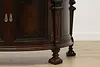 Tudor Design Antique Rosewood & Walnut Demilune Bar Rockford (14)