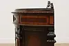 Tudor Design Antique Rosewood & Walnut Demilune Bar Rockford (16)