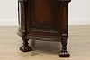 Tudor Design Antique Rosewood & Walnut Demilune Bar Rockford (17)