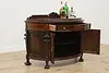 Tudor Design Antique Rosewood & Walnut Demilune Bar Rockford (2)