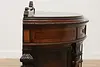 Tudor Design Antique Rosewood & Walnut Demilune Bar Rockford (20)