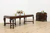 Tudor Design Antique Rosewood & Walnut Demilune Bar Rockford (3)