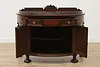 Tudor Design Antique Rosewood & Walnut Demilune Bar Rockford (6)